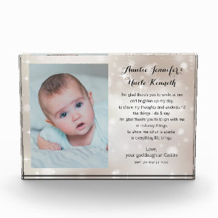 Baby Foto Godouders Gedicht op Sparkles