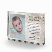 Baby Foto Godouders Gedicht op Sparkles (Rechts)