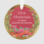Baby Foto grootouder eerste kerstfeest Ornament (voorkant)