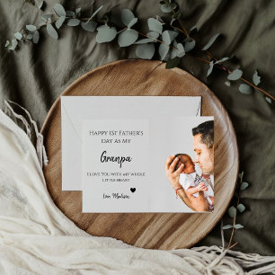 Baby Foto Happy first vaderdag ik hou van je Kaart