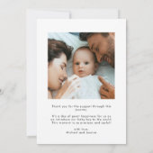 Baby Foto: Hartelijk dank Casual script opdracht Aankondiging (Achterkant)