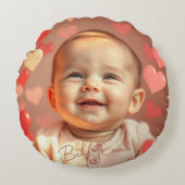 Baby Foto Home Decor Ronde Kussen (Voorkant)