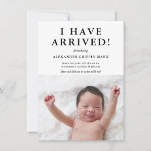 Baby foto Ik ben geboren Aankondiging