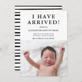 Baby foto Ik ben geboren Aankondiging (Voorkant / Achterkant)