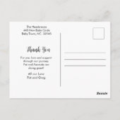 Baby Foto: Je aankondiging Briefkaart (Achterkant)