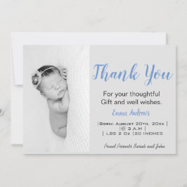 Baby Foto: Je blauwe geboorteaankondiging Aankondiging