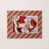 Baby Foto Jigzaag met Lijst met kerstsnoepriet Legpuzzel (Horizontaal)