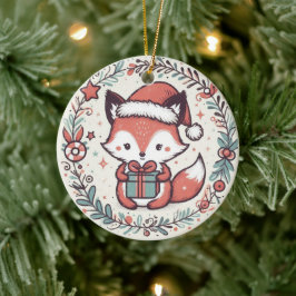 Baby Foto Kerst Schattigee Vos Keramisch Ornament