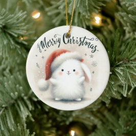 Baby Foto Kerst Schattigee Vos Keramisch Ornament