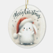Baby Foto Kerst Schattigee Vos Keramisch Ornament (Links)