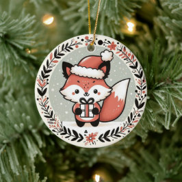 Baby Foto Kerst Schattigee Vos Keramisch Ornament