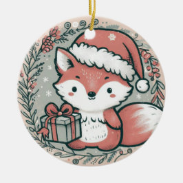 Baby Foto Kerst Schattigee Vos Keramisch Ornament