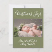 Baby Foto Kerstvreugde Vakantie Feestdagenkaart (Voorkant)