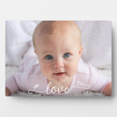 Baby Foto Liefde Kalligrafie Aangepaste Keepsake D Fotoplaat (voorkant)