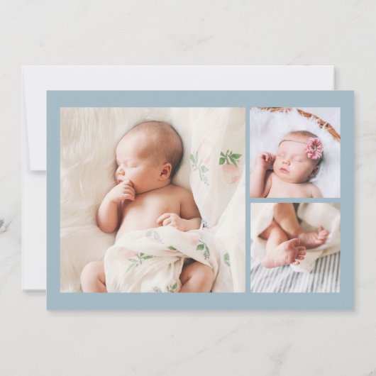 Baby Foto Little Lamb Birth Aankondiging (Achterkant)