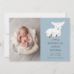 Baby Foto Little Lamb Birth Aankondiging