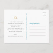 Baby Foto Mijn eerste hanukkah Script Star van Dav Feestdagenkaart (Achterkant)