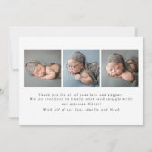 Baby Foto Modern Birth Announcement Card Aankondiging (Achterkant)