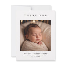 Baby Foto Modern Birth Announcement Card