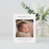 Baby Foto Modern Birth Announcement Card Kaart (Staand voorkant)