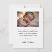 Baby Foto Modern Birth Announcement Card Kaart (Achterkant)