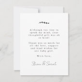 Baby Foto Modern Birth Announcement Card Kaart (Achterkant)