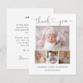 Baby Foto Modern Birth Announcement Card Kaart (Voorkant / Achterkant)