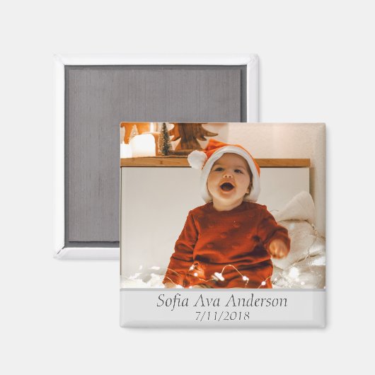 Baby Foto Modern Eenvoudig Uniek Schattige Kinder Magneet (Voorkant / Achterkant)