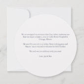 Baby Foto Modern Elegant Birth Announcement Kaart (Achterkant)