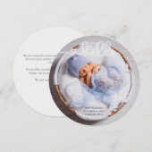 Baby Foto Modern Elegant Birth Announcement Kaart (Voorkant / Achterkant)