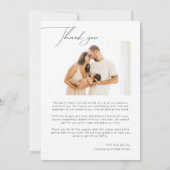 Baby Foto Modern Minimalist New Baby kondiging Aankondiging (Achterkant)