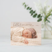 Baby Foto Moderne Geboorte 3 Foto Aankondiging (Staand voorkant)