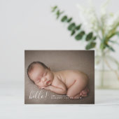 Baby Foto Moderne Geboorte 3 Foto Aankondiging (Staand voorkant)