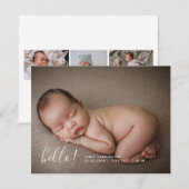 Baby Foto Moderne Geboorte 3 Foto Aankondiging (Voorkant / Achterkant)