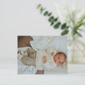 Baby Foto Moderne Geboorte Aankondiging (Staand voorkant)