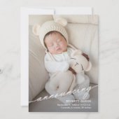 Baby Foto Moderne Geboorte Aankondiging (Voorkant)