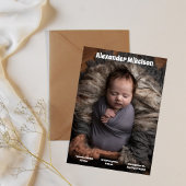 Baby Foto Moderne Geboorte Aankondiging