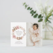 Baby Foto Moderne Geboorte Aankondigingskaart (Staand voorkant)