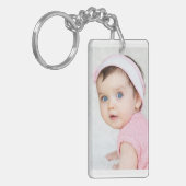 Baby foto, Moederdag cadeau, Sleutelhanger (Voorkant Links)
