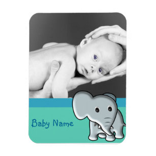 Baby foto/olifant magneet