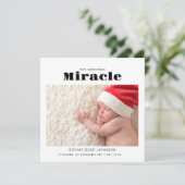 Baby Foto Ons kerstwonder Feestdagenkaart (Staand voorkant)