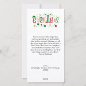 Baby Foto Onze eerste Vrolijke Kerstgroet Feestdagenkaart (Achterkant)