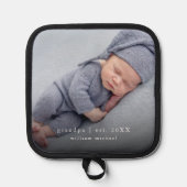 Baby Foto Opa Jaar Opgericht Pannenlap (Voorkant)