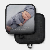 Baby Foto Opa Jaar Opgericht Pannenlap (Voorkant / Achterkant)