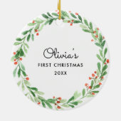 Baby Foto Ornament - Eerste Kerstmis (Achterkant)