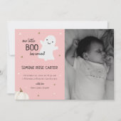 Baby Foto Pasgeboren Herfst Geboorteaankondiging Aankondiging (Voorkant)