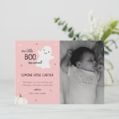 Baby Foto Pasgeboren Herfst Geboorteaankondiging Aankondiging (Staand voorkant)