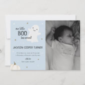 Baby Foto Pasgeboren Herfst Geboorteaankondiging Aankondiging (Voorkant)