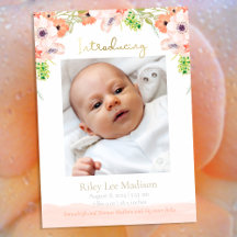Baby Foto Perse Floral Modern Birth