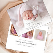 Baby Foto Sip'n'See Aankondiging Uitnodiging